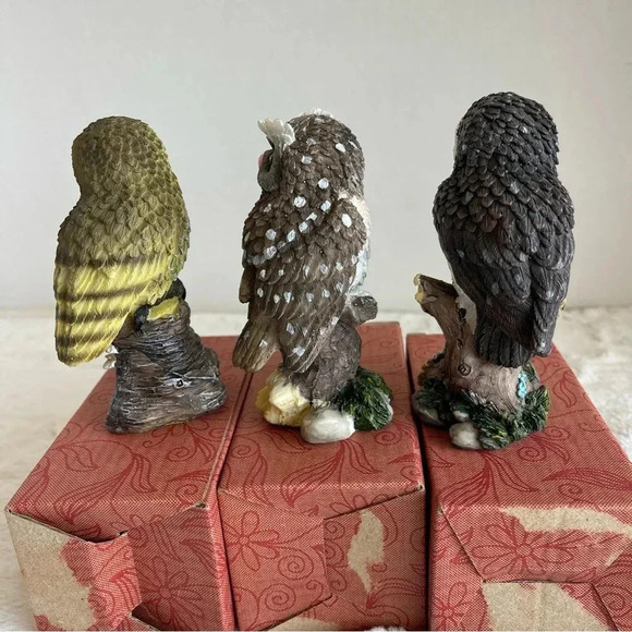Set of 3 Small Owls - Picture 5 of 16